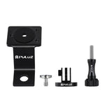 PULUZ アルミ合金バイク固定ホルダーマウント 三脚アダプター＆ネジ付き GoPro、Insta360、DJIおよびその他のアクションカメラ用 固定マウント2（ブラック）、固定マウント2（シルバー）、固定マウント2（レッド）、固定マウント2（ブルー）、固定マウント2（ゴールド）