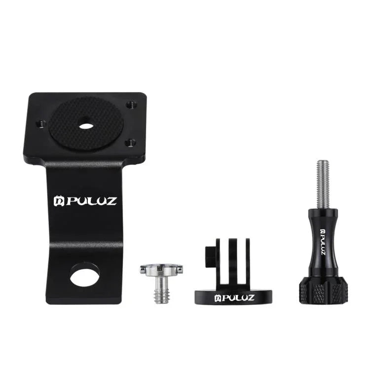PULUZ アルミ合金バイク固定ホルダーマウント 三脚アダプター＆ネジ付き GoPro、Insta360、DJIおよびその他のアクションカメラ用 固定マウント2（ブラック）、固定マウント2（シルバー）、固定マウント2（レッド）、固定マウント2（ブルー）、固定マウント2（ゴールド）