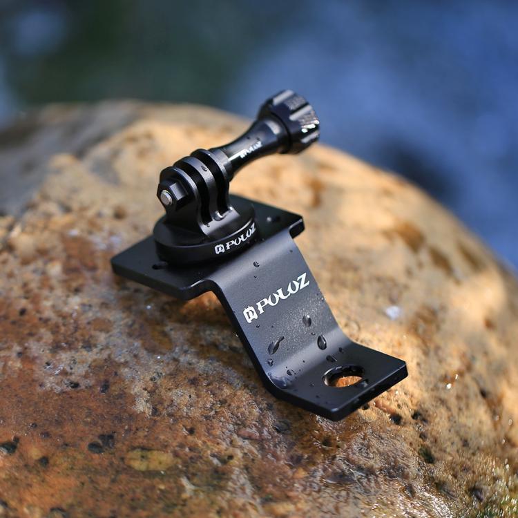 PULUZ アルミ合金バイク固定ホルダーマウント 三脚アダプター＆ネジ付き GoPro、Insta360、DJIおよびその他のアクションカメラ用 固定マウント2（ブラック）、固定マウント2（シルバー）、固定マウント2（レッド）、固定マウント2（ブルー）、固定マウント2（ゴールド）