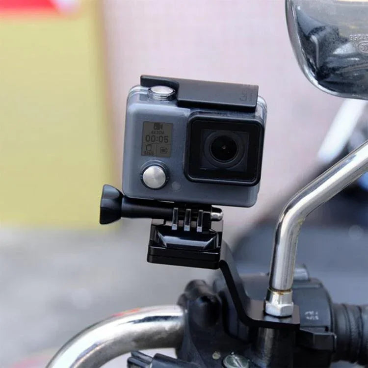 PULUZ アルミ合金バイク固定ホルダーマウント 三脚アダプター＆ネジ付き GoPro、Insta360、DJIおよびその他のアクションカメラ用 固定マウント2（ブラック）、固定マウント2（シルバー）、固定マウント2（レッド）、固定マウント2（ブルー）、固定マウント2（ゴールド）