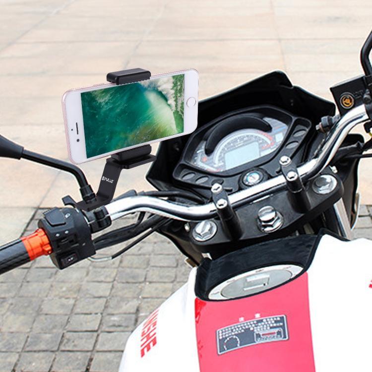 PULUZ アルミ合金バイク固定ホルダーマウント 三脚アダプター＆ネジ付き GoPro、Insta360、DJIおよびその他のアクションカメラ用 固定マウント2（ブラック）、固定マウント2（シルバー）、固定マウント2（レッド）、固定マウント2（ブルー）、固定マウント2（ゴールド）