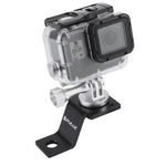 PULUZ アルミ合金バイク固定ホルダーマウント 三脚アダプター＆ネジ付き GoPro、Insta360、DJIおよびその他のアクションカメラ用 固定マウント2（ブラック）、固定マウント2（シルバー）、固定マウント2（レッド）、固定マウント2（ブルー）、固定マウント2（ゴールド）