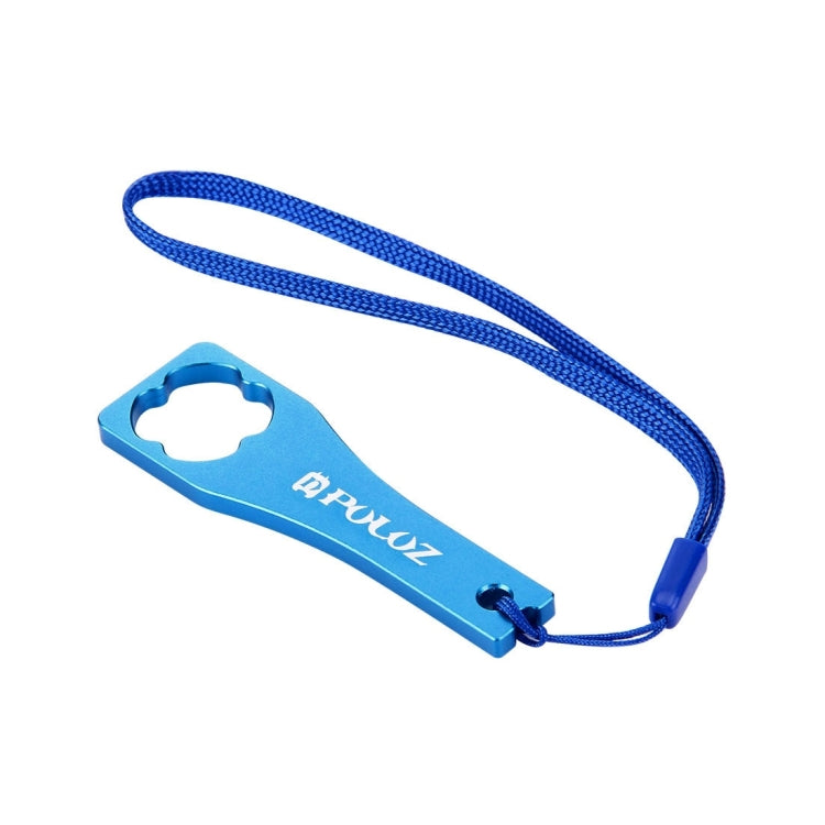 PULUZ CNCアルミ合金締めネジキャップレンチツール GoPro Hero11 Black / HERO10 Black / HERO9 Black / HERO8 Black / HERO7 /6 /5 /5 Session /4 Session /4 /3+ /3 /2 /1、Xiaoyiおよびその他のアクションカメラ用 レンチ（アルミ素材）ブルー