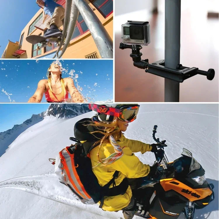 PULUZ 1/4インチネジ穴三脚マウント CNCアダプター GoPro、Insta360、DJI他アクションカメラ用、1/4インチネジ穴（ブラック）、1/4インチネジ穴（金）、1/4インチネジ穴（ブルー）、1/4インチネジ穴（レッド）