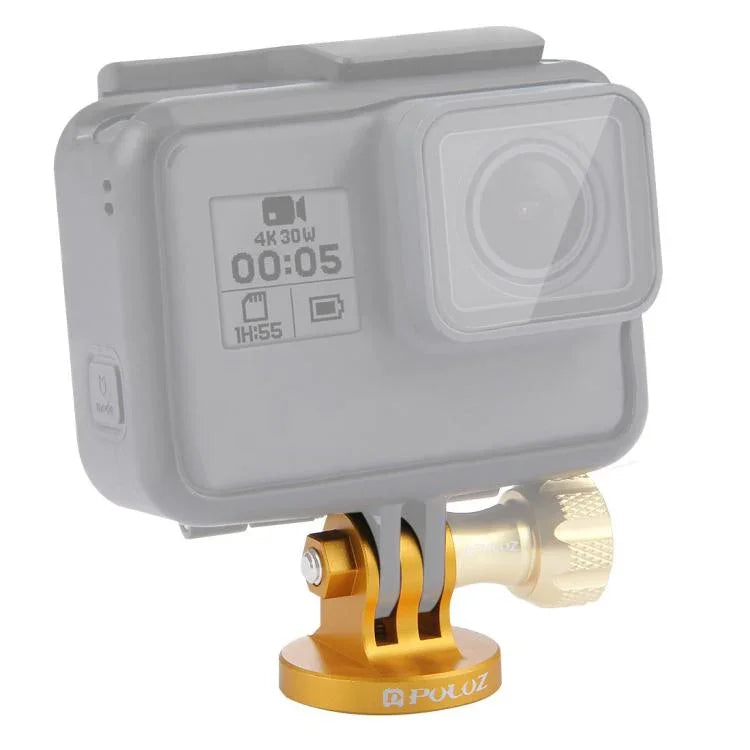 PULUZ 1/4インチネジ穴三脚マウント CNCアダプター GoPro、Insta360、DJI他アクションカメラ用、1/4インチネジ穴（ブラック）、1/4インチネジ穴（金）、1/4インチネジ穴（ブルー）、1/4インチネジ穴（レッド）