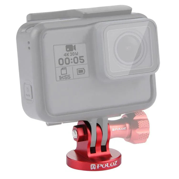 PULUZ 1/4インチネジ穴三脚マウント CNCアダプター GoPro、Insta360、DJI他アクションカメラ用、1/4インチネジ穴（ブラック）、1/4インチネジ穴（金）、1/4インチネジ穴（ブルー）、1/4インチネジ穴（レッド）