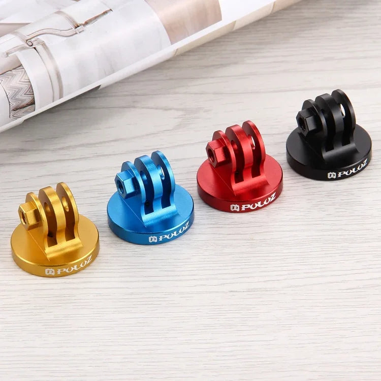 PULUZ 1/4インチネジ穴三脚マウント CNCアダプター GoPro、Insta360、DJI他アクションカメラ用、1/4インチネジ穴（ブラック）、1/4インチネジ穴（金）、1/4インチネジ穴（ブルー）、1/4インチネジ穴（レッド）