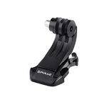 PULUZ ブラック 縦面用 Jフック バックルマウント PULUZ アクションスポーツカメラ用 Jaws フレックスクランプマウント GoPro、Insta360、DJI 他アクションカメラ対応 Jフックマウント