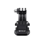 PULUZ ブラック 縦面用 Jフック バックルマウント PULUZ アクションスポーツカメラ用 Jaws フレックスクランプマウント GoPro、Insta360、DJI 他アクションカメラ対応 Jフックマウント