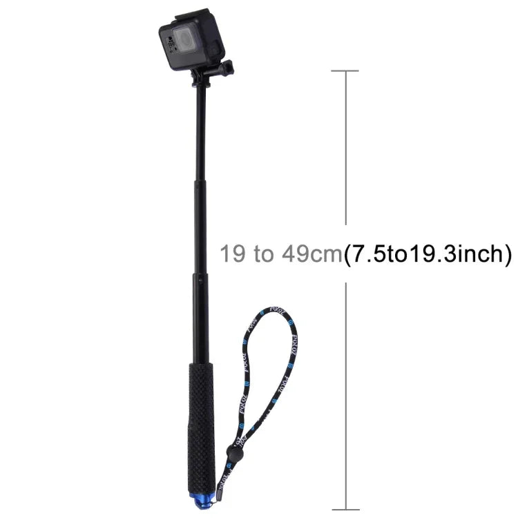 PULUZ ハンドヘルド伸縮ポール モノポッド GoPro、Insta360、DJI 他アクションカメラ対応 長さ: 19-49cm