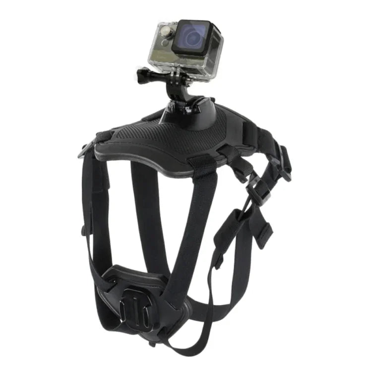 PULUZ ハウンドドッグ フェッチ ハーネス 調節可能チェストストラップマウント GoPro、Insta360、DJI 他アクションカメラ対応 犬用チェストストラップ