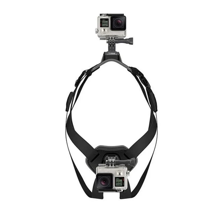 PULUZ ハウンドドッグ フェッチ ハーネス 調節可能チェストストラップマウント GoPro、Insta360、DJI 他アクションカメラ対応 犬用チェストストラップ