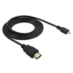 PULUZ ビデオ 19ピン HDMI to マイクロHDMIケーブル GoPro Hero11 Black / HERO10 Black / HERO9 Black /8 Black /7 /6 /5 /4 /3+ /3、Sony、LG、Panasonic、Canon、Nikon、スマートフォン、カメラ対応 長さ: 1.5m GoPro用 HDMIケーブル