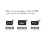 PULUZ ビデオ 19ピン HDMI to マイクロHDMIケーブル GoPro Hero11 Black / HERO10 Black / HERO9 Black /8 Black /7 /6 /5 /4 /3+ /3、Sony、LG、Panasonic、Canon、Nikon、スマートフォン、カメラ対応 長さ: 1.5m GoPro用 HDMIケーブル