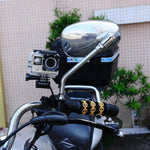 PULUZ 固定金属製バイクホルダーマウント GoPro、Insta360、DJIおよびその他のアクションカメラ対応, 固定マウント1(ブラック), 固定マウント1(シルバー), 固定マウント1(レッド), 固定マウント1(ブルー), 固定マウント1(ゴールド)