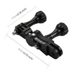 PULUZ CNCアルミボールジョイントマウント 2本の長ネジ付き GoPro、Insta360、DJIおよびその他のアクションカメラ対応, CN在庫