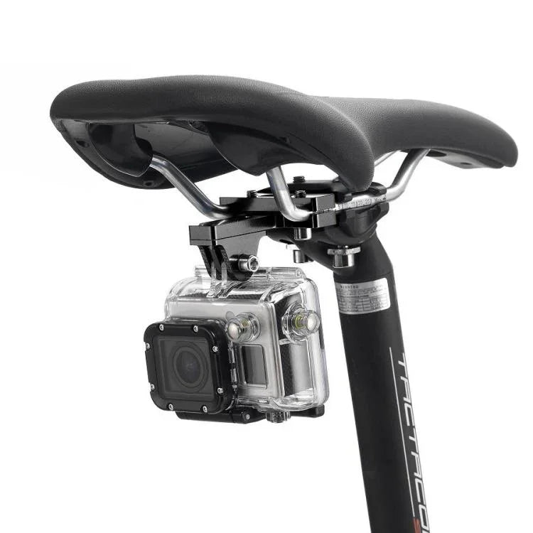 PULUZ アルミ合金バイクシートクッションマウント GoPro、Insta360、DJIおよびその他のアクションカメラ用 シートマウント