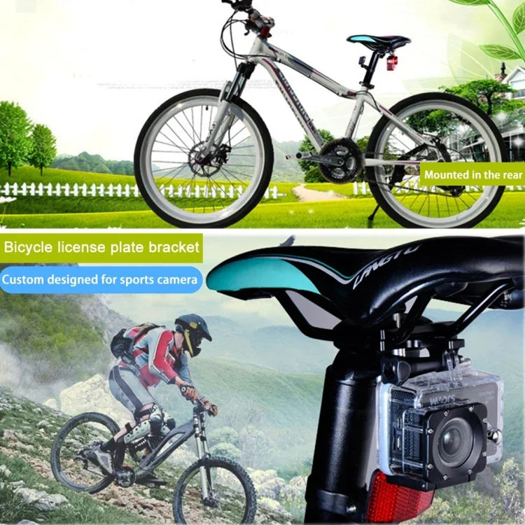 PULUZ アルミ合金バイクシートクッションマウント GoPro、Insta360、DJIおよびその他のアクションカメラ用 シートマウント
