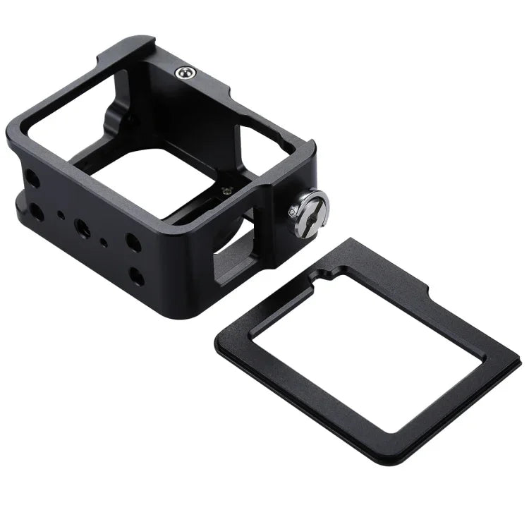 PULUZ ハウジングシェル CNCアルミ合金保護ケージ 保険フレーム＆52mm UVレンズ付き GoPro HERO(2018) /7 ブラック /6 /5用、HERO6 /5プルフレーム用、HERO5プルフレーム用