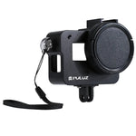 PULUZ ハウジングシェル CNCアルミ合金保護ケージ 保険フレーム＆52mm UVレンズ付き GoPro HERO(2018) /7 ブラック /6 /5用、HERO6 /5プルフレーム用、HERO5プルフレーム用