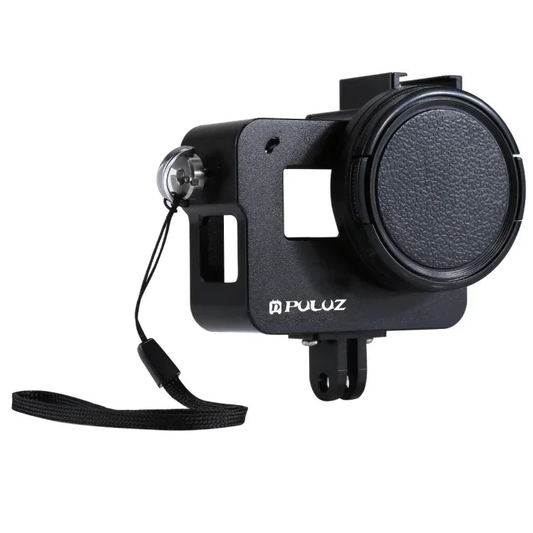 PULUZ ハウジングシェル CNCアルミ合金保護ケージ 保険フレーム＆52mm UVレンズ付き GoPro HERO(2018) /7 ブラック /6 /5用、HERO6 /5プルフレーム用、HERO5プルフレーム用