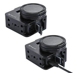 PULUZ ハウジングシェル CNCアルミ合金保護ケージ 保険フレーム＆52mm UVレンズ付き GoPro HERO(2018) /7 ブラック /6 /5用、HERO6 /5プルフレーム用、HERO5プルフレーム用