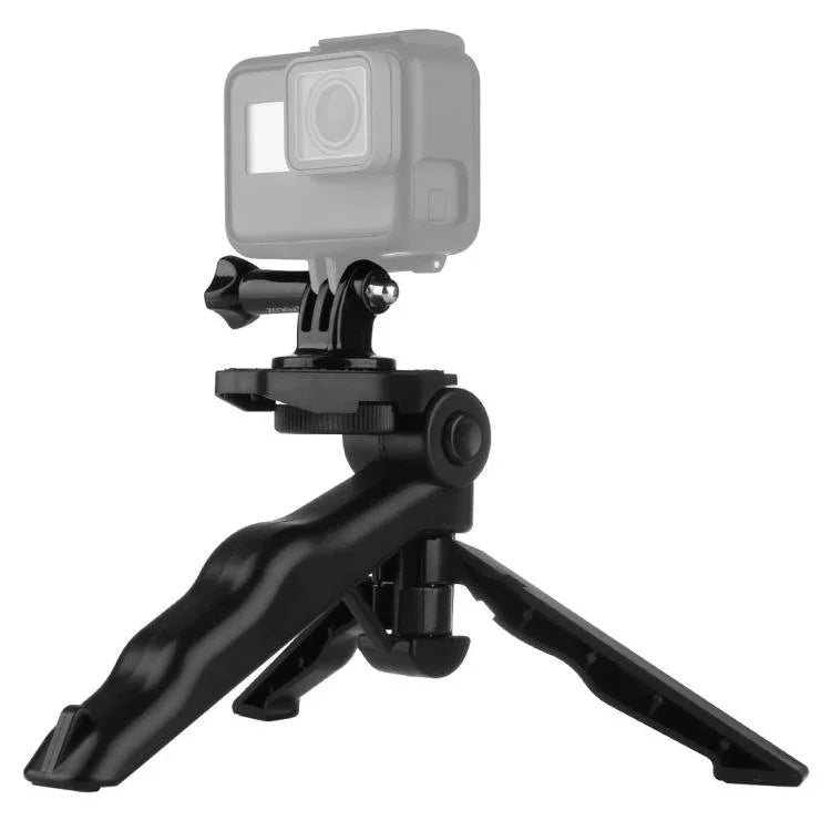 PULUZ グリップ折りたたみ三脚マウント アダプター＆ネジ付き GoPro、Insta360、DJIおよびその他のアクションカメラ用 最大荷重: 2kg