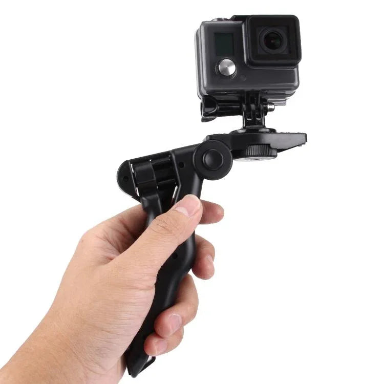 PULUZ グリップ折りたたみ三脚マウント アダプター＆ネジ付き GoPro、Insta360、DJIおよびその他のアクションカメラ用 最大荷重: 2kg