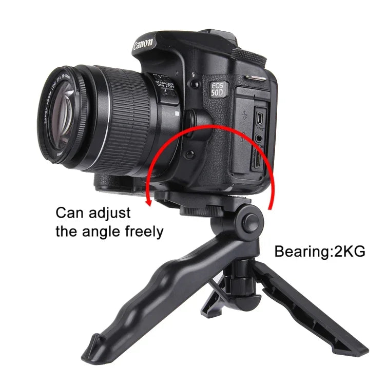 PULUZ グリップ折りたたみ三脚マウント アダプター＆ネジ付き GoPro、Insta360、DJIおよびその他のアクションカメラ用 最大荷重: 2kg