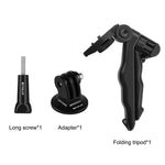 PULUZ グリップ折りたたみ三脚マウント アダプター＆ネジ付き GoPro、Insta360、DJIおよびその他のアクションカメラ用 最大荷重: 2kg