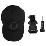 PULUZ ベースボールキャップ Jフックバックルマウント＆ネジ付き GoPro、DJI OSMO Actionおよびその他のアクションカメラ用 ベースボールキャップ ブラック、レッド、ダークブルー