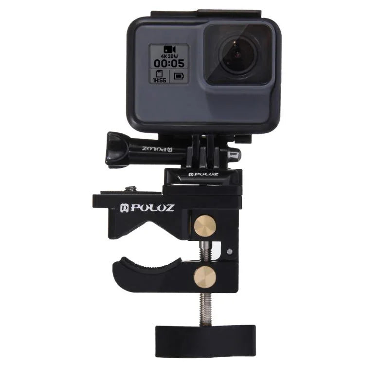 PULUZ アルミ合金マウント ユニバーサル固定クランプ GoPro、Insta360、DJIおよびその他のアクションカメラ用 固定クランプマウント