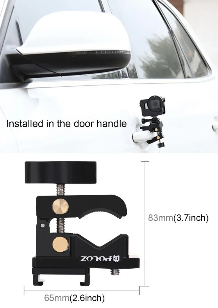 PULUZ アルミ合金マウント ユニバーサル固定クランプ GoPro、Insta360、DJIおよびその他のアクションカメラ用 固定クランプマウント