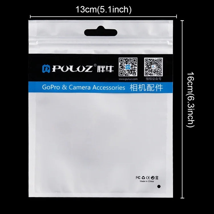10枚セット PULUZ 16cm x 13cm ハングホール付き クリアフロント ホワイトパール ジュエリー ジップロック包装袋（サイズ：M）、サイズ：M