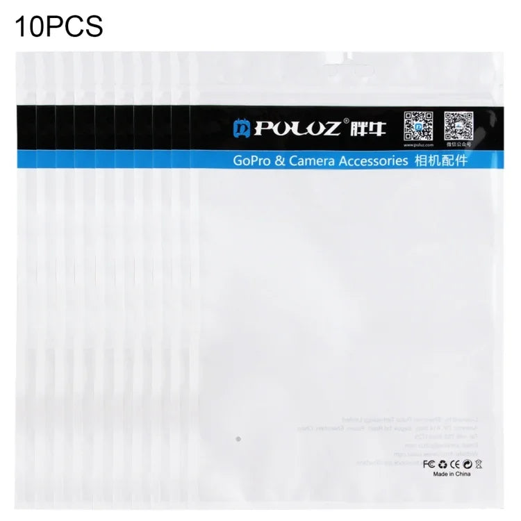 10枚セット PULUZ 25.8cm x 18cm ハングホール付き クリアフロント ホワイトパール ジュエリー ジップロック包装袋（サイズ：L）、サイズ：L