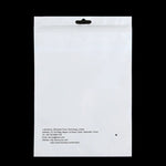 10枚セット PULUZ 25.8cm x 18cm ハングホール付き クリアフロント ホワイトパール ジュエリー ジップロック包装袋（サイズ：L）、サイズ：L