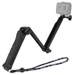 PULUZ 3ウェイグリップ 折りたたみ式三脚 セルフィースティック 延長モノポッド GoPro、Insta360 ONE R、DJI Osmo Actionおよびその他のアクションカメラ用、長さ：20-58cm、長さ：20-58cm