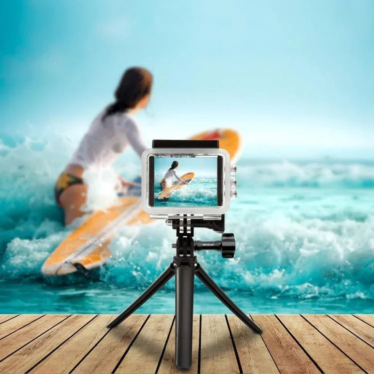 PULUZ 3ウェイグリップ 折りたたみ式三脚 セルフィースティック 延長モノポッド GoPro、Insta360 ONE R、DJI Osmo Actionおよびその他のアクションカメラ用、長さ：20-58cm、長さ：20-58cm