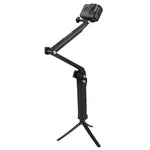 PULUZ 3ウェイグリップ 折りたたみ式三脚 セルフィースティック 延長モノポッド GoPro、Insta360 ONE R、DJI Osmo Actionおよびその他のアクションカメラ用、長さ：20-58cm、長さ：20-58cm