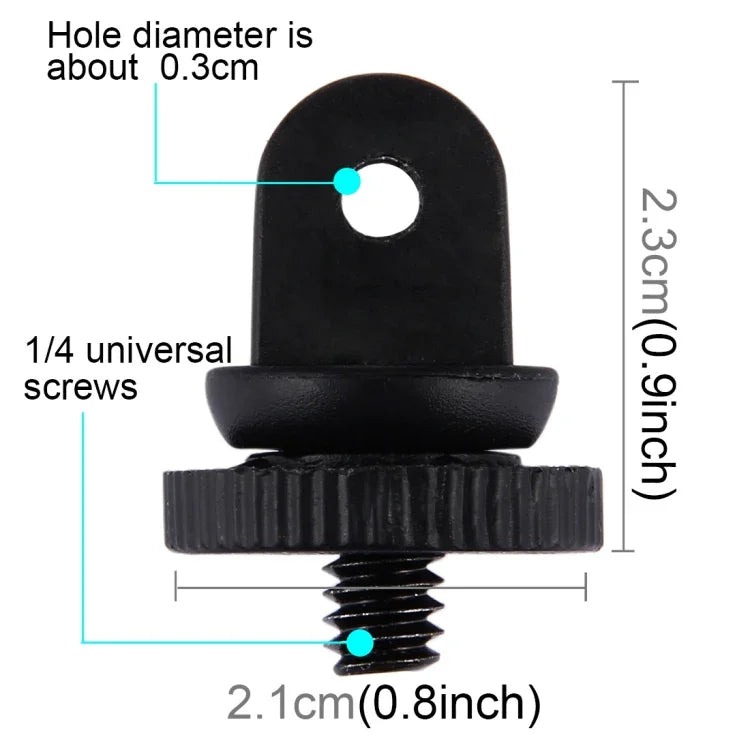 PULUZ ミニサイズ 1/4インチネジ 三脚マウントアダプター GoPro、Insta360、DJIおよびその他のアクションカメラ用、3.9mm径ネジ穴、2.2cm径、2.2cm三脚マウントアダプター