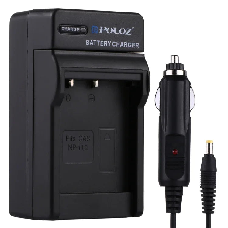 PULUZ Casio NP-110バッテリー用デジタルカメラバッテリー車載充電器、NP-110車載充電器