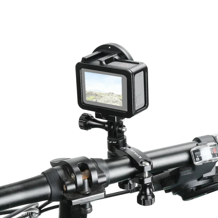 PULUZ 360度回転 バイク用アルミハンドルバーアダプターマウント ネジ付き GoPro、Insta360、DJIおよびその他のアクションカメラ対応、ハンドルバーアダプターマウント 2