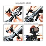 PULUZ 360度回転 バイク用アルミハンドルバーアダプターマウント ネジ付き GoPro、Insta360、DJIおよびその他のアクションカメラ対応、ハンドルバーアダプターマウント 2