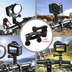 PULUZ 360度回転 バイク用アルミハンドルバーアダプターマウント ネジ付き GoPro、Insta360、DJIおよびその他のアクションカメラ対応、ハンドルバーアダプターマウント 2