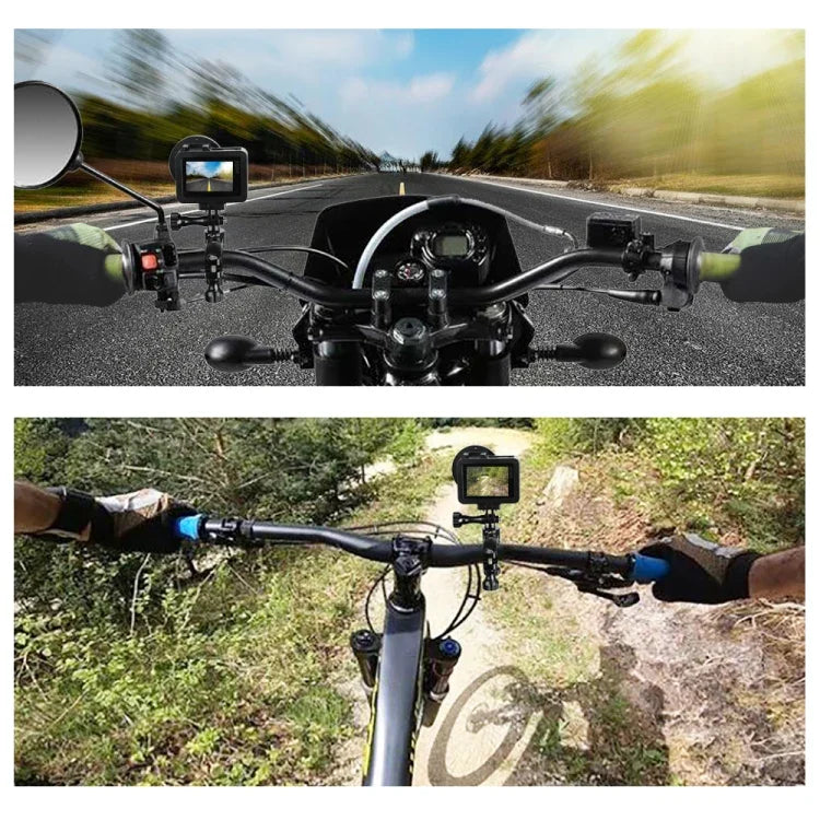 PULUZ 360度回転 バイク用アルミハンドルバーアダプターマウント ネジ付き GoPro、Insta360、DJIおよびその他のアクションカメラ対応、ハンドルバーアダプターマウント 2