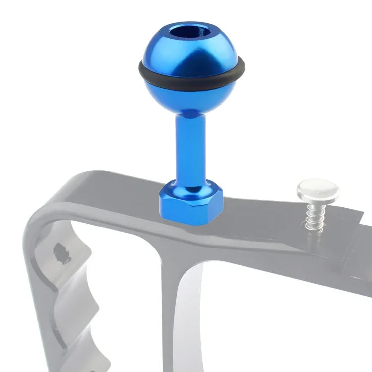 PULUZ 1/4インチネジ アルミボールアダプターマウント GoPro、Insta360、DJIおよびその他のアクションカメラ用、直径：2.5cm、1/4インチネジ（ブラック）、1/4インチネジ（ブルー）
