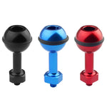 PULUZ 1/4インチネジ アルミボールアダプターマウント GoPro、Insta360、DJIおよびその他のアクションカメラ用、直径：2.5cm、1/4インチネジ（ブラック）、1/4インチネジ（ブルー）