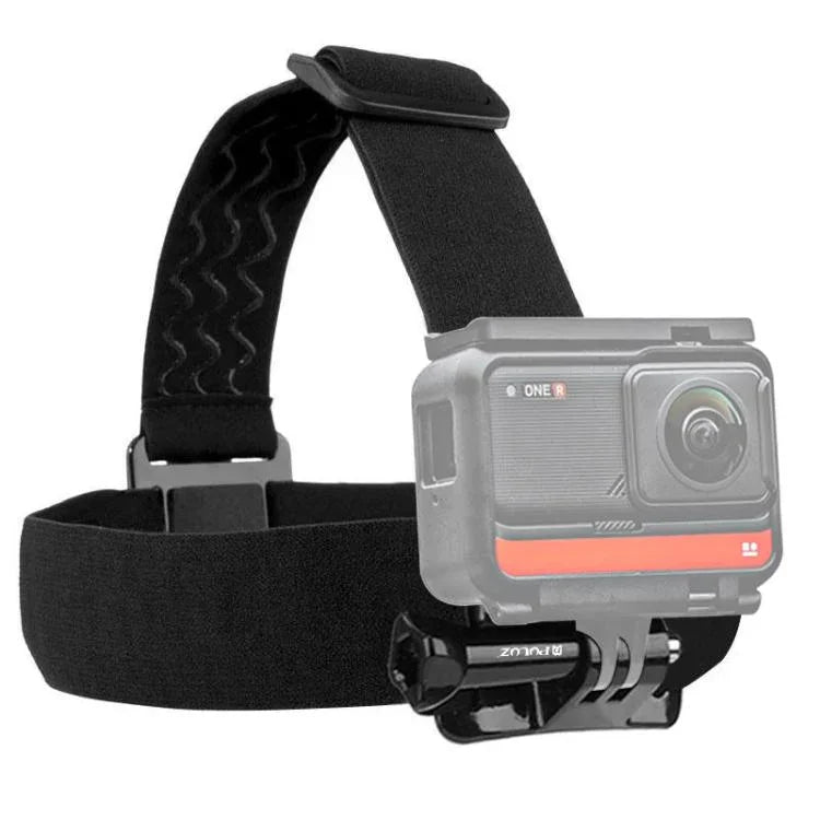 PULUZ 弾性マウントベルト 調節可能ヘッドストラップ GoPro、Insta360 ONE R、DJI Osmo Actionおよびその他のアクションカメラ用、ヘッドストラップ