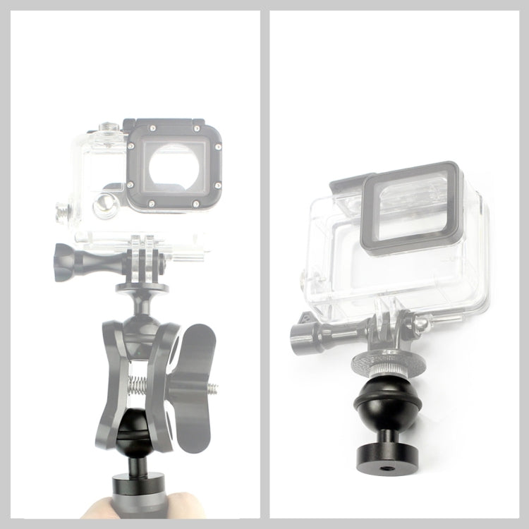 PULUZ CNCアルミニウムボールヘッドアダプターマウント GoPro、Insta360、DJIおよびその他のアクションカメラ用、直径: 2.5cm、CNCアルミニウム（ブラック）