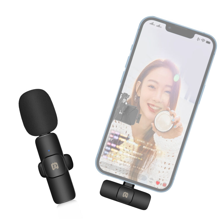 8ピンデバイス用ワイヤレスラベリアノイズリダクションリバーブマイク、電話充電対応、8ピンワイヤレスマイク